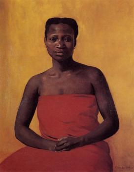 菲利尅斯 瓦洛東 Seated Black Woman, Front View